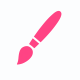 Pinceau Rose Minimaliste